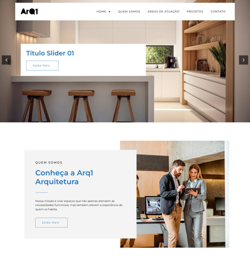 Site para arquitetos, escritórios de arquitetura e design
