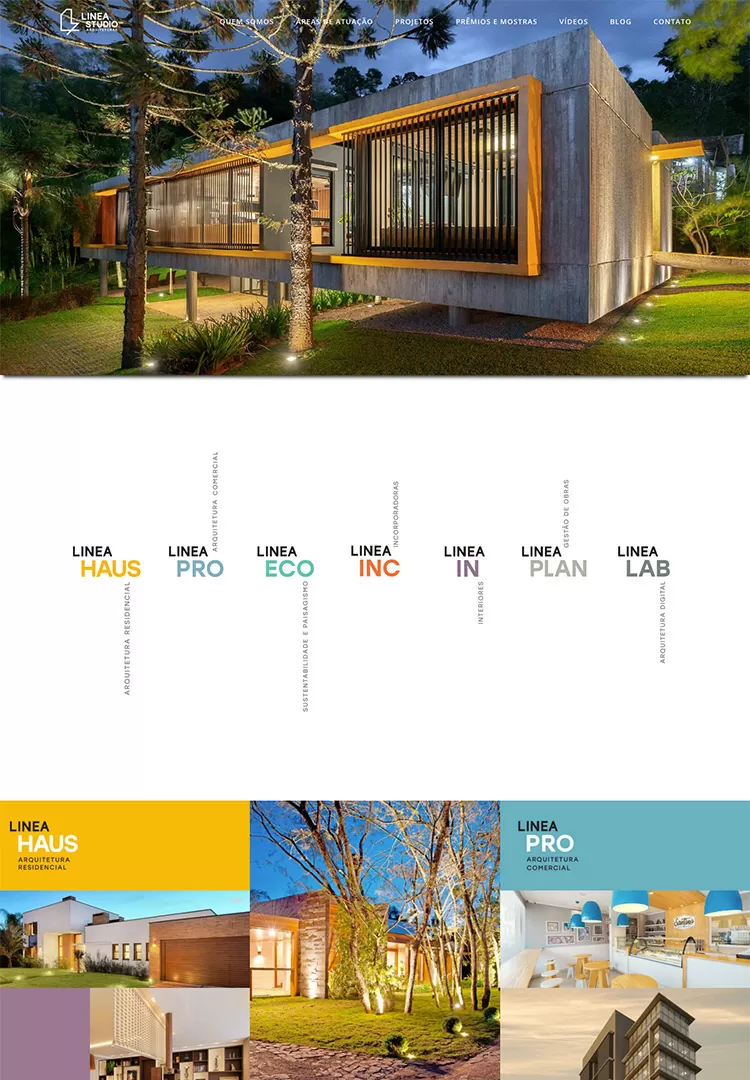 Criação site escritório de arquitetura